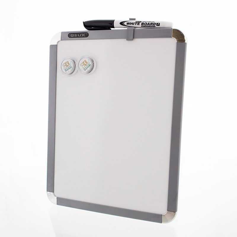 8.5" X 11" Magnetic Dry Erase Board w/ Marker & 2 Magnets